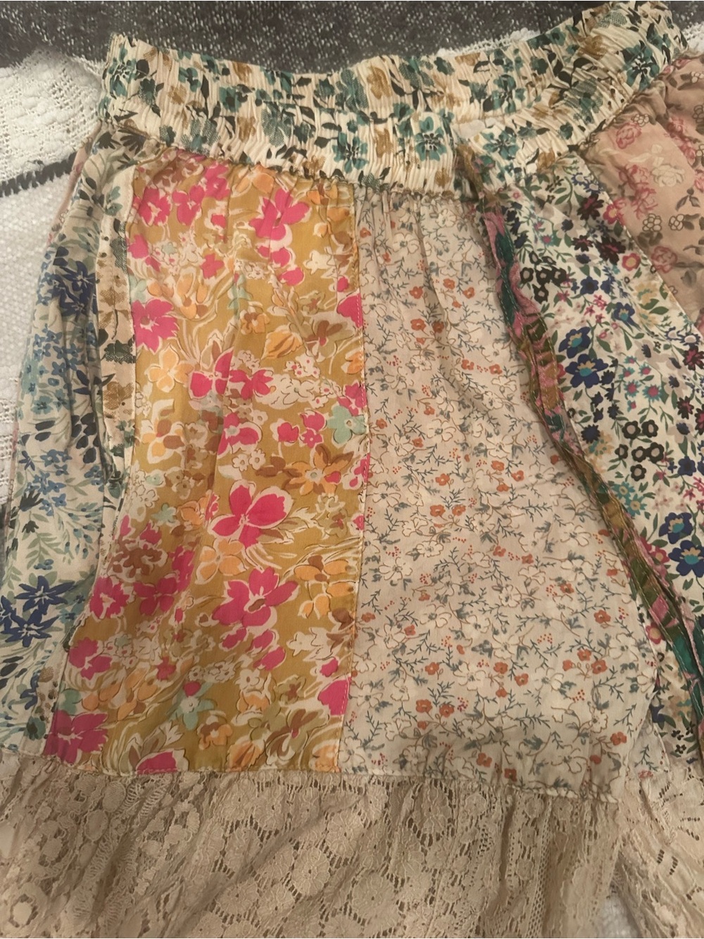 NWT YOUNG THREADS Patchwork Wide-Leg Women's Pants - Picture 4 of 8